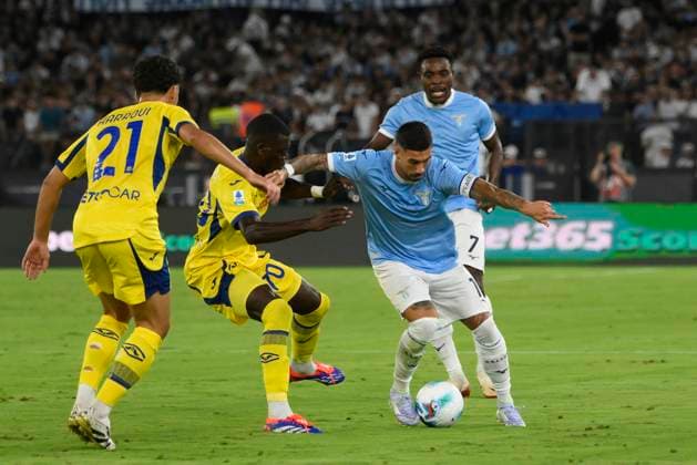 Lazio™s Mattia Zaccagni during the Serie A Enilive soccer match between SS Lazio and Hellas Verona at the Rome s Olympic stadium, Italy - Sunday, August 31, 2025. - Soccer.  Copyright: xFabrizioxCorradetti LaPressex