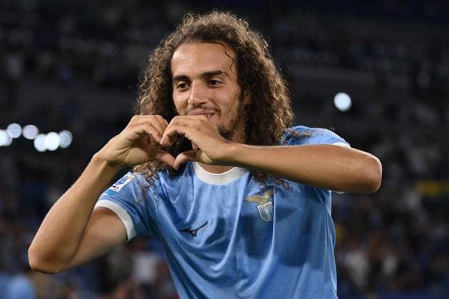 As Roma 31 08 2025 - campionato di calcio serie A Lazio-Hellas Verona foto Antonello Sammarco Image nella foto: esultanza gol Matteo Guendouzi 