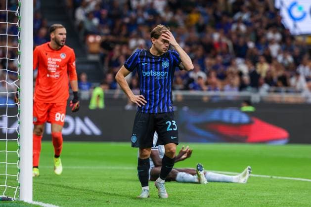 FC Internazionale vs Udinese Calcio Serie A 2025 26 31 08 2025 Nicolo Barella of FC Internazionale reacts during Serie A 2025 26 football match between FC Internazionale and Udinese Calcio at San Siro Stadium Copyright: xBEAUTIFULxSPORTS Carabellix