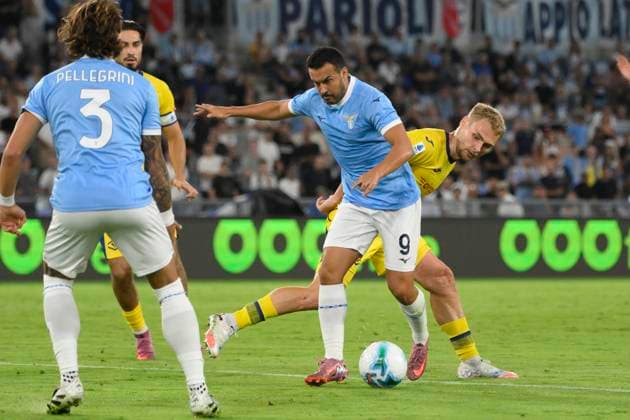 Lazio s Pedro during the Serie A Enilive soccer match between SS Lazio and Hellas Verona at the Rome s Olympic stadium, Italy - Sunday, August 31, 2025. - Soccer.  Copyright: xFabrizioxCorradetti LaPressex