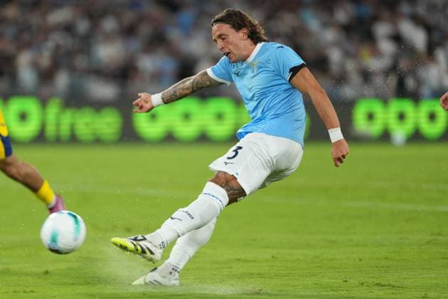 Luca Pellegrini of SS Lazio during the Serie A 2025 2026 football match between SS Laziio and Hellas Verona at Stadio Olimpico in Roma (Italy), August 31, 2025. antoniettaxbaldassarre