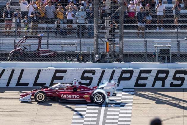 August 31, 2025, Lebanon, Tn, USA: IndyCar, Indy Car, IRL, USA Series driver, JOSEF NEWGARDEN (2) (USA) of Nashville, TN, wins the Borchetta Bourbon Music City Grand Prix at Nashville Superspeedway in LEBANON, TN. Lebanon USA - ZUMAa161 20250831_aaa_a161_030 Copyright: xWalterxG.xArcexSr.x