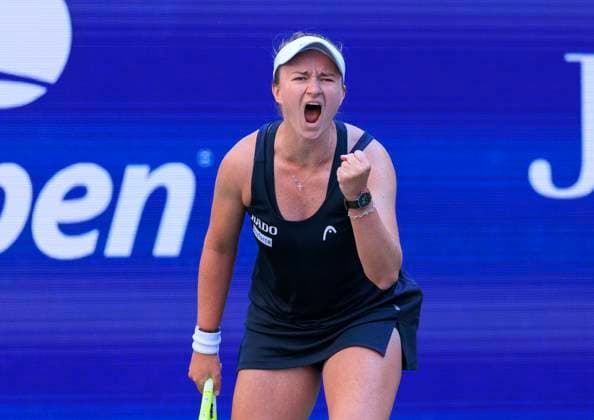 August 31, 2025, Flushing Meadows, New York, USA: Barbora Krejcikova reacts to winning a tying set and get into a tiebreaker during a match against Taylor Townsend on Day 8 of the 2025 US Open at USTA Billie Jean King National Tennis Center on Sunday August 31, 2025 in the Flushing neighborhood of the Queens borough of New York City. JAVIER ROJAS PI Flushing Meadows USA - ZUMAp124 20250831_zaa_p124_102 Copyright: xJavierxRojasx