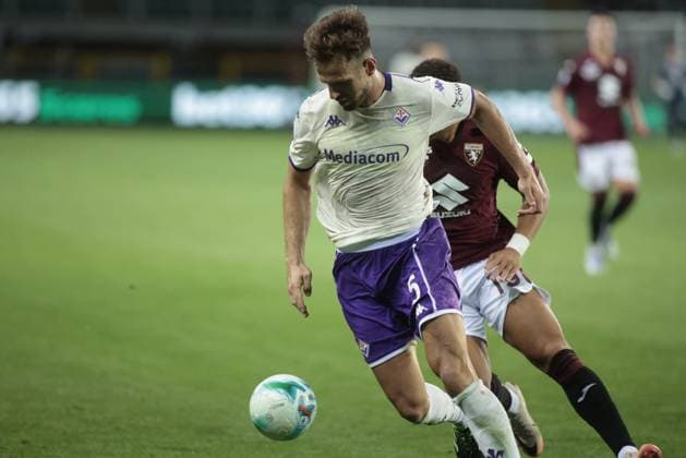 CALCIO - Serie A - Torino FC vs ACF Fiorentina Marin Pongracic of ACF Fiorentina during the Italian Serie A, 2025 26 season, football match between Torino FC and ACF Fiorentina on 31 August 2025 at Stadio Olimpico Grande Torino, Turin, Italy. Photo Nderim Kaceli Turin Italy  Copyright: xIPAxSport ABACAx