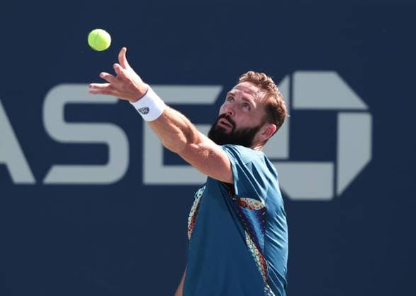 Orlando Luz yellow shirt , Albano Olivetti, Men s Doubles, Men s Doubles, US Open Championships 2023, USTA Billie Jean King National Tennis Center, Flushing Meadows, New York, USA Copyright: xJuergenxHasenkopfx