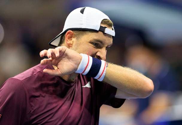 August 31, 2025, Flushing Meadows, New York, USA: Jan-Lennard Struff reacts after missing a point during a match against Novak Djokovic on Day 8 of the 2025 US Open at USTA Billie Jean King National Tennis Center on Sunday August 31, 2025 in the Flushing neighborhood of the Queens borough of New York City. JAVIER ROJAS PI Flushing Meadows USA - ZUMAp124 20250831_zaa_p124_165 Copyright: xJavierxRojasx