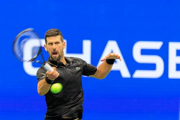 August 31, 2025, Flushing Meadows, New York, USA: Novak Djokovic hits a forehand during a match against Jan-Lennard Struff on Day 8 of the 2025 US Open at USTA Billie Jean King National Tennis Center on Sunday August 31, 2025 in the Flushing neighborhood of the Queens borough of New York City. JAVIER ROJAS PI Flushing Meadows USA - ZUMAp124 20250831_zaa_p124_166 Copyright: xJavierxRojasx