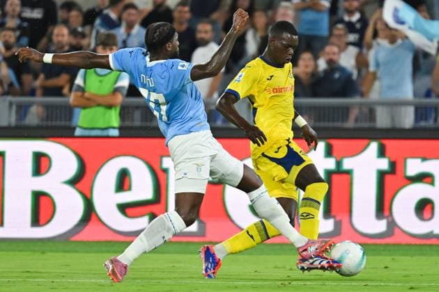 CALCIO - Serie A - SS Lazio vs Hellas Verona FC Nuno Tavares of SS Lazio,Amin Sarr of Hellas Verona during the serie A Enilive match between SS Lazio v Hellas Verona at olimpico stadium in Rome Mattia Vian during SS Lazio vs Hellas Verona FC, Italian soccer Serie A match in Rome, Italy, August 31 2025 Rome Italy  Copyright: xIPAxSport ABACAx