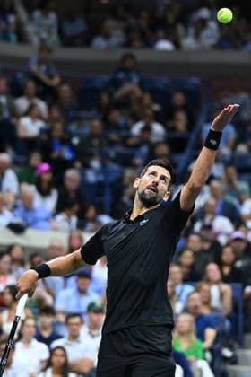 US Open - Fourth Round Novak Djokovic (SRB) during his fourth round match at the 2025 US Open at Billie Jean National Tennis Center in New York City, NY, USA, on August 31, 2025. Photo by Corinne Dubreuil ABACAPRESS.COM New York City United States  Copyright: xDubreuilxCorinne ABACAx