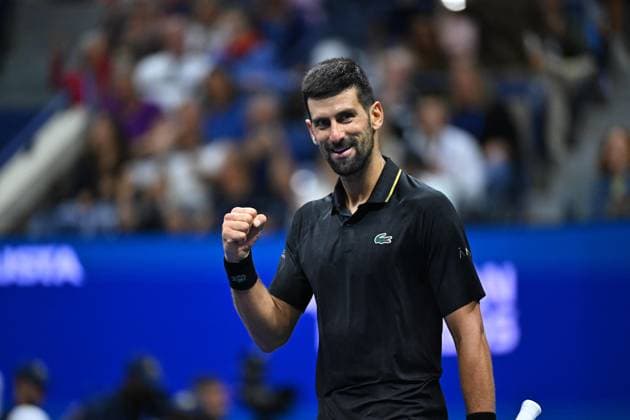 US Open - Fourth Round Novak Djokovic (SRB) during his fourth round match at the 2025 US Open at Billie Jean National Tennis Center in New York City, NY, USA, on August 31, 2025. Photo by Corinne Dubreuil ABACAPRESS.COM New York City United States  Copyright: xDubreuilxCorinne ABACAx