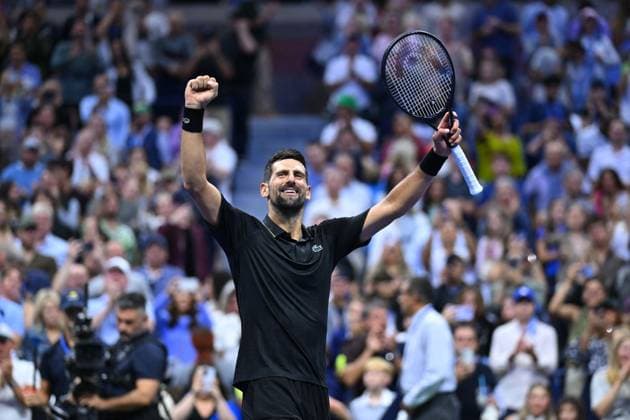 US Open - Fourth Round Novak Djokovic (SRB) during his fourth round match at the 2025 US Open at Billie Jean National Tennis Center in New York City, NY, USA, on August 31, 2025. Photo by Corinne Dubreuil ABACAPRESS.COM New York City United States  Copyright: xDubreuilxCorinne ABACAx