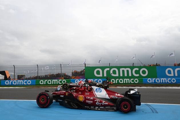 31 08 2025, xrarjax, Motorsport FIA Formula 1, 2025 Dutch Grand Prix v l Charles Leclerc Ferrari starting number 16 crashes his car accident crash Zandvoort MANDATORY CREDIT: Beto Issa ALL RIGHTS RESERVED: www.betoissaphotos.com