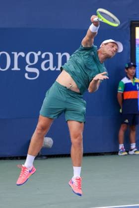 2025-09-01 2025 US Open NEW YORK, UNITED STATES - SEPTEMBER 1: Bart Stevens of the Netherlands during Day 8 of the 2025 US Open at USTA Billie Jean King National Tennis Center on September 1, 2025 in New York, United States. (Photo by Adam Stoltman BSR Agency) New York United States Content not available for redistribution in The Netherlands directly or indirectly through any third parties. Copyright: xBSRxAgencyx
