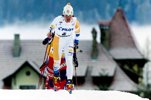 981213 Skidor, Världscupen, Toblach: Antonina Ordina, Sverige. *** 981213 Skiing, World Cup, Toblach Antonina Ordina, Sweden  Copyright: BILDBYRAN BB981213BB011