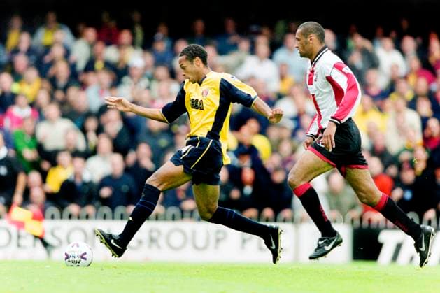 990918 Fotboll, Premier League, Southhampton - Arsenal: Thierry Henry, Arsenal. *** 990918 Football, Premier League, Southhampton Arsenal Thierry Henry, Arsenal  Copyright: BILDBYRAN BB990918BB034