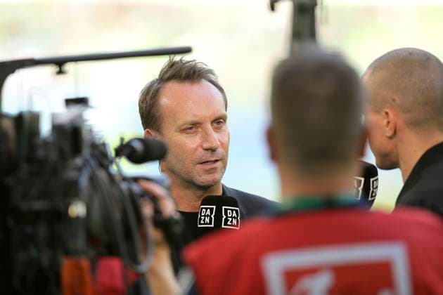 Photo Sports director in Wolfsburg Sebastian Schindzielorz ex professional soccer player at 1 FC Köln , in Bochum and in Wolfsburg Soccer 1 Bundesliga, 2 Matchday on Sun 31 08 2025 VfL Wolfsburg FSV Mainz