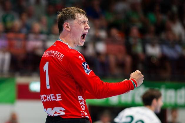 31 08 2025 Handball, 2025 2026, 1 Bundesliga, 1 Matchday, GWD Minden Frisch auf Göppingen Julian Buchele Göppingen