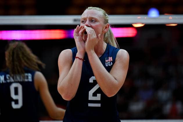 USA v Canada - FIVB Women’s World Volleyball Championship BANGKOK, THAILAND - SEPTEMBER 01: Jordyn Poulter (2) of USA during their FIVB Women’s World Volleyball Championship match between USA and Canada at Huamark Indoor Stadium in Bangkok, Thailand, on September 01, 2025. Mustafa Hatipoglu Anadolu Bangkok Thailand. Editorial use only. Please get in touch for any other usage.  Copyright: x2025xAnadoluxMustafaxHatipoglux