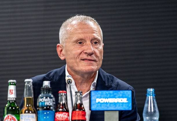 Football, Men, Season 2025 26, 2 Bundesliga, Hertha BSC, Press conference for the presentation of the new managing director, in the picture managing director Dr Peter Görlich Hertha BSC , 01 09 2025, Copyright: xSebastianxRäppold MatthiasxKochx