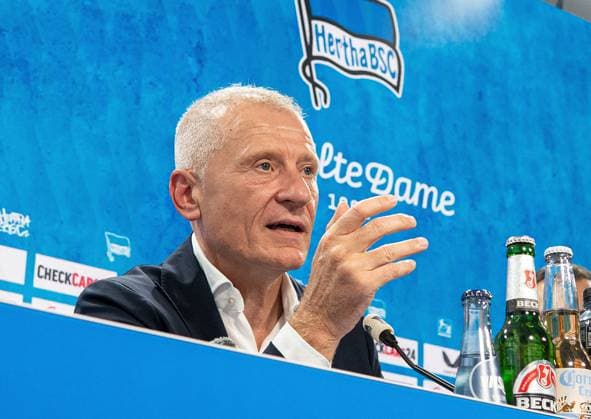 Football, Men, Season 2025 26, 2 Bundesliga, Hertha BSC, Press conference for the presentation of the new managing director, in the picture managing director Dr Peter Görlich Hertha BSC , 01 09 2025, Copyright: xSebastianxRäppold MatthiasxKochx