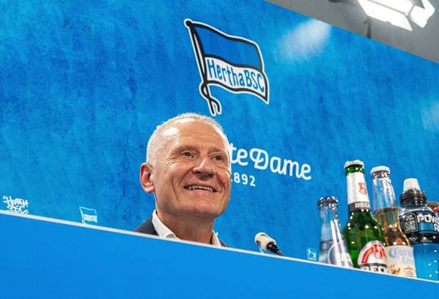 Football, Men, Season 2025 26, 2 Bundesliga, Hertha BSC, Press conference for the presentation of the new managing director, in the picture managing director Dr Peter Görlich Hertha BSC , 01 09 2025, Copyright: xSebastianxRäppold MatthiasxKochx
