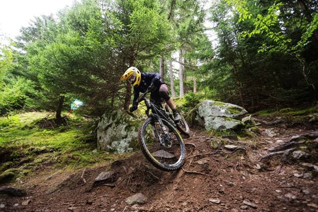 2025 UCI Mountain Bike World Championships Picture by Ed Sykes SWpix.com - 01 09 2025 - Cycling - 2025 UCI Mountain Bike World Championships - Enduro and E-MTB Enduro - Aletsch Arena Bellwald, Valais, Switzerland - Men Elite Enduro - Copyright: x xSWpix.comx(t axPhotographyxHubxLtd)xEdxSykes SWpix.comx SWP-3030-1348