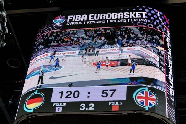 FIBA EuroBasket 2025 Germany Great Britain 01 09 2025 End 120 57 FIBA EuroBasket 2025 Germany Great Britain, Tampere, Nokia Arena on 01 09 2025 Copyright: xBEAUTIFULxSPORTS Wunderlx