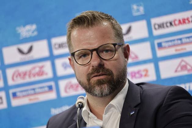Germany, Berlin, Sportpark, GER, 2 FBL, Hertha BSC, Press conference presentation by Managing Director Dr. Peter Görlich, Photo Fabian Drescher President Hertha BSC e V