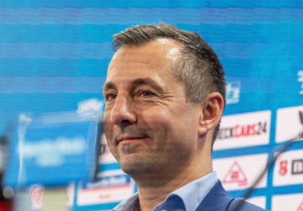 Football, Men, Season 2025 26, 2 Bundesliga, Hertha BSC, Press conference for the presentation of the new managing director, in the picture managing director Ralf Huschen Hertha BSC , 01 09 2025, Copyright: xSebastianxRäppold MatthiasxKochx