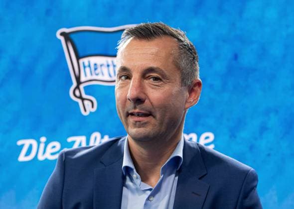 Football, Men, Season 2025 26, 2 Bundesliga, Hertha BSC, Press conference for the presentation of the new managing director, in the picture managing director Ralf Huschen Hertha BSC , 01 09 2025, Copyright: xSebastianxRäppold MatthiasxKochx