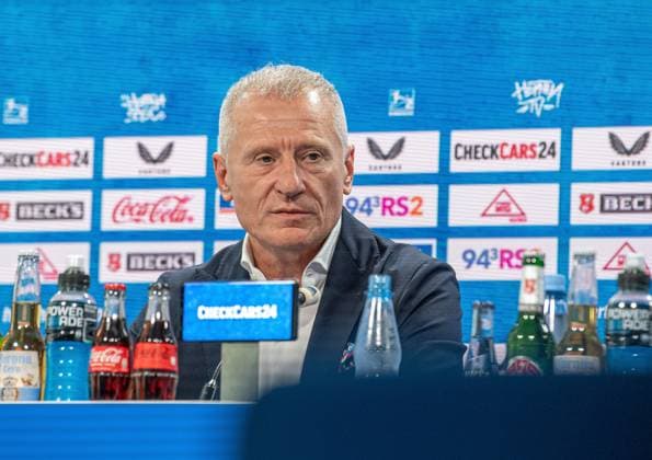 Football, Men, Season 2025 26, 2 Bundesliga, Hertha BSC, Press conference for the presentation of the new managing director, in the picture managing director Dr Peter Görlich Hertha BSC , 01 09 2025, Copyright: xSebastianxRäppold MatthiasxKochx