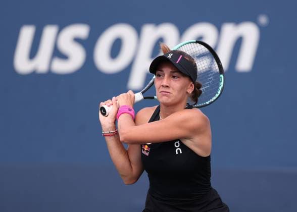 Julia Stusek GER , Girls Singles, Girls Singles, US Open Championships 2023, USTA Billie Jean King National Tennis Center, Flushing Meadows, New York, USA Copyright: xJuergenxHasenkopfx