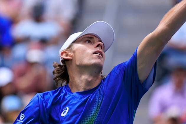 September 1, 2025, Flushing Meadows, New York, USA: Alex de Minaur serves during a match against Leandro Riedi on Day 9 of the 2025 US Open at USTA Billie Jean King National Tennis Center on Monday September 1, 2025 in the Flushing neighborhood of the Queens borough of New York City. JAVIER ROJAS PI Flushing Meadows USA - ZUMAp124 20250901_zaa_p124_027 Copyright: xJavierxRojasx