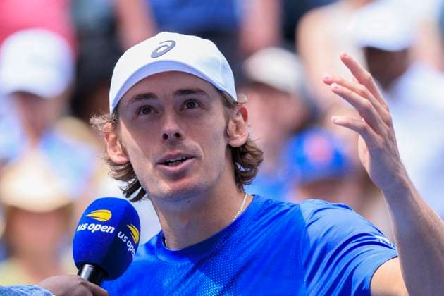 September 1, 2025, Flushing Meadows, New York, USA: Alex de Minaur is interviewed after winning his match against Leandro Riedi on Day 9 of the 2025 US Open at USTA Billie Jean King National Tennis Center on Monday September 1, 2025 in the Flushing neighborhood of the Queens borough of New York City. JAVIER ROJAS PI Flushing Meadows USA - ZUMAp124 20250901_zaa_p124_030 Copyright: xJavierxRojasx