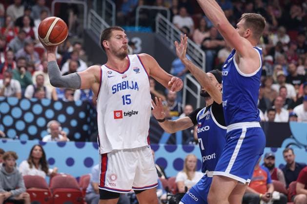 SERBIA vs CZECZH REPUBLIC NIKOLA JOKIC, basketball player of Serbia, during the European Championships match against Czech Republic, at Xiaomi Arena. Riga, 01.09.2025. photo: Ivica Veselinov MN Press Photo BASKETBALL, FIBA, EUROBASKET 2025, SERBIA, CZECZH REPUBLIC Riga Xiaomi Arena Riga Latvia Copyright: xMNxPressxPhotox