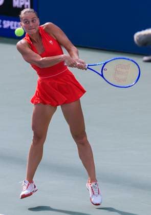 September 1, 2025, Flushing Meadows, New York, USA: Marta Kostyuk hits a double backhand return during a match against Karolina Muchova on Day 9 of the 2025 US Open at USTA Billie Jean King National Tennis Center on Monday September 1, 2025 in the Flushing neighborhood of the Queens borough of New York City. JAVIER ROJAS PI Flushing Meadows USA - ZUMAp124 20250901_zaa_p124_074 Copyright: xJavierxRojasx