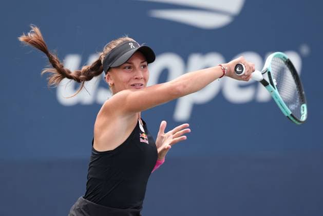 Julia Stusek GER , Girls Singles, Girls Singles, US Open Championships 2023, USTA Billie Jean King National Tennis Center, Flushing Meadows, New York, USA Copyright: xJuergenxHasenkopfx