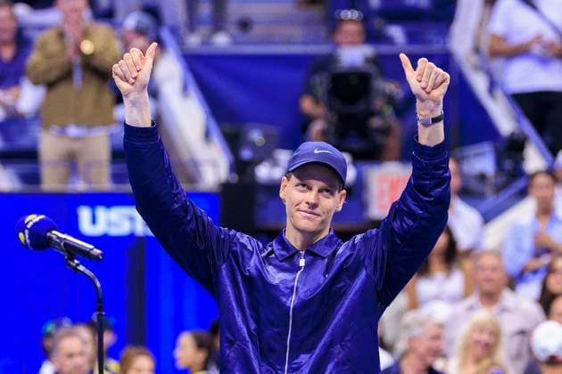 September 1, 2025, Flushing Meadows, New York, USA: Jannik Sinner celebrates after winning his match against Alexander Bublik on Day 9 of the 2025 US Open at USTA Billie Jean King National Tennis Center on Monday September 1, 2025 in the Flushing neighborhood of the Queens borough of New York City. JAVIER ROJAS PI Flushing Meadows USA - ZUMAp124 20250901_zaa_p124_101 Copyright: xJavierxRojasx