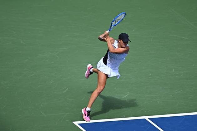 US Open - Fourth Round Iga Swiatek (POL) during her fourth round match at the 2025 US Open at Billie Jean National Tennis Center in New York City, NY, USA, on September 1, 2025. Photo by Corinne Dubreuil ABACAPRESS.COM New York City United States  Copyright: xDubreuilxCorinne ABACAx