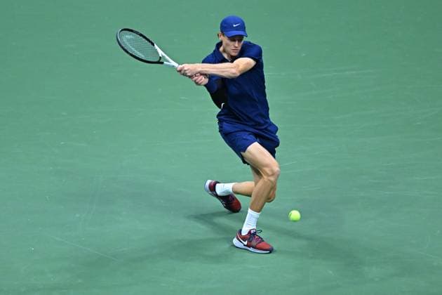 US Open - Fourth Round Jannik Sinner (ITA) during his fourth round match at the 2025 US Open at Billie Jean National Tennis Center in New York City, NY, USA, on September 1, 2025. Photo by Corinne Dubreuil ABACAPRESS.COM New York City United States  Copyright: xDubreuilxCorinne ABACAx