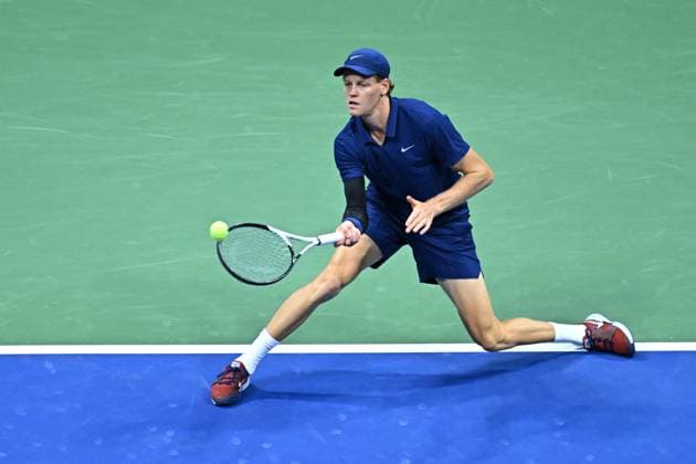 US Open - Fourth Round Jannik Sinner (ITA) during his fourth round match at the 2025 US Open at Billie Jean National Tennis Center in New York City, NY, USA, on September 1, 2025. Photo by Corinne Dubreuil ABACAPRESS.COM New York City United States  Copyright: xDubreuilxCorinne ABACAx