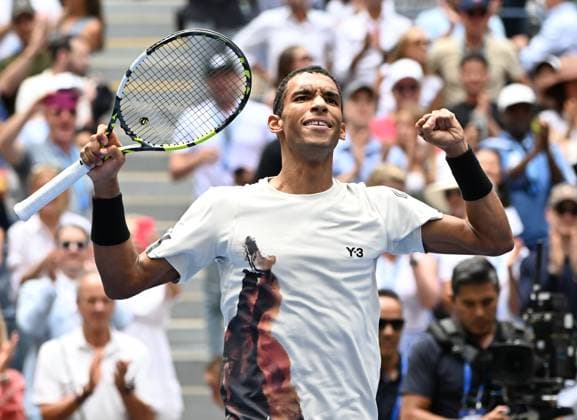 FLUSHING NY- SEPTEMBER 01: Felix Auger-Aliassime Vs Andrey Rublev On Arthur Ashe Stadium at the USTA Billie Jean King National Tennis Center on September 1, 2025 in Flushing Queens. Copyright: xmpi04x