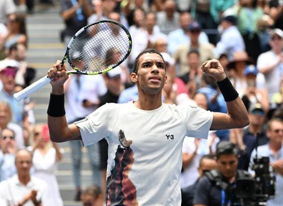 FLUSHING NY- SEPTEMBER 01: Felix Auger-Aliassime Vs Andrey Rublev On Arthur Ashe Stadium at the USTA Billie Jean King National Tennis Center on September 1, 2025 in Flushing Queens. Copyright: xmpi04x