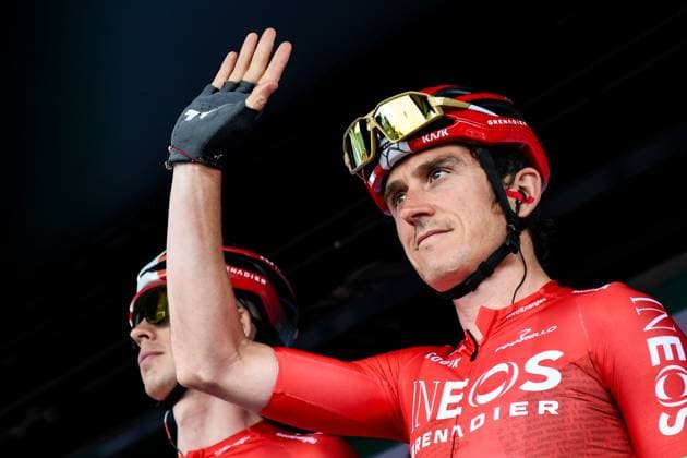 2025 Lloyds Tour of Britain Picture by Simon Wilkinson SWpix.com - 02 06 2025 - Cycling - 2025 Lloyds Tour of Britain - Stage 1: Woodbridge to Southwold - Team Presentation - Geraint Thomas (INEOS Grenadiers) Copyright: x xSWpix.comx(t axPhotographyxHubxLtd)xSimonxWilkinson SWpix.comx SWP-3069-2107