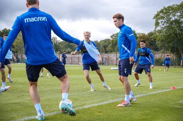 02 09 2025, Football, Training Karlsruher SC, 2 Fußball Bundesliga, Training ground at BBBank Wildpark Stadion Karlsruhe, Season 2025 2026 Leon Opitz KSC 17 Baden Württemberg Germany