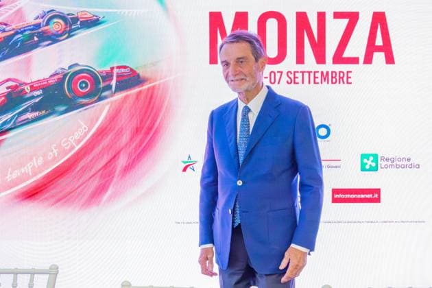 Attilio Fontana, Presidente della Regione Lombardia during Pirelli Gran Premio d Italia 2025 - press conference, PK, Pressekonferenz Formula 1 Championship in Monza, Italy, September 02 2025  Copyright: xLucaxRossini IPAxSportx xipa-agency.netx xx IPA_63953952 IPA_Agency_IPA63953952