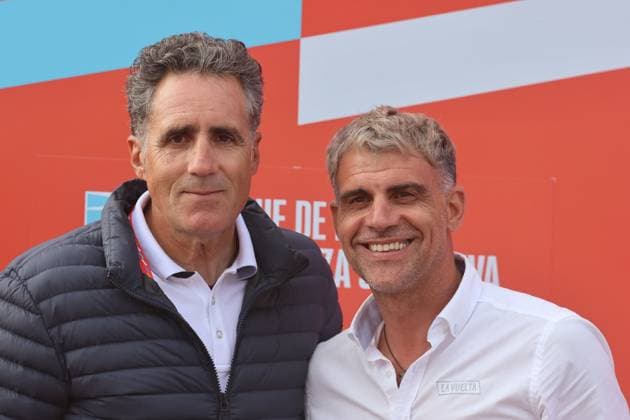 02-09-2025 Vuelta A Espana; Tappa 10 Parque De La Naturaleza Sendaviva - Larra Belagua; Indurain, Miguel; Pereiro, Oscar; Larra Belagua; 