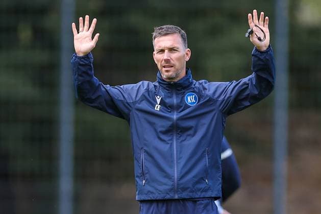 02 09 2025, Football, Training Karlsruher SC, 2 Fußball Bundesliga, Training ground at BBBank Wildpark Stadion Karlsruhe, Season 2025 2026 Head coach Christian Eichner KSC hc Baden Württemberg Germany