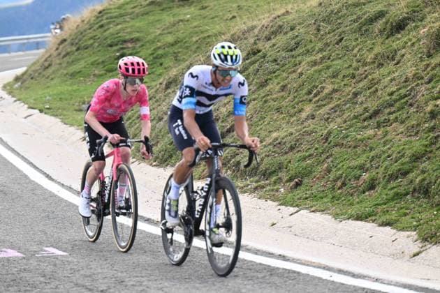 02-09-2025 Vuelta A Espana; Tappa 10 Parque De La Naturaleza Sendaviva - Larra Belagua; 2025, Movistar; 2025, Ef Education - Easypost; Romo, Javier; Ryan, Archie; Larra Belagua; 