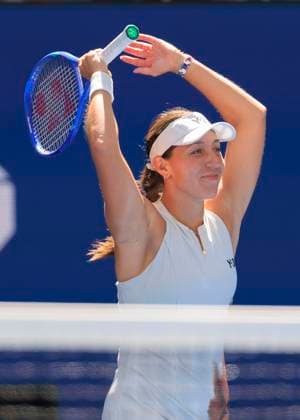 September 2, 2025, Flushing Meadows, New York, USA: JESSICA PEGULA reacts after defeating BARBORA KREJCIKOVA on Day 10 of the 2025 US Open at USTA Billie Jean King National Tennis Center on Tuesday. Pegula won 6:3 6:3 Flushing Meadows USA - ZUMAp124 20250902_zaa_p124_003 Copyright: xJavierxRojasx